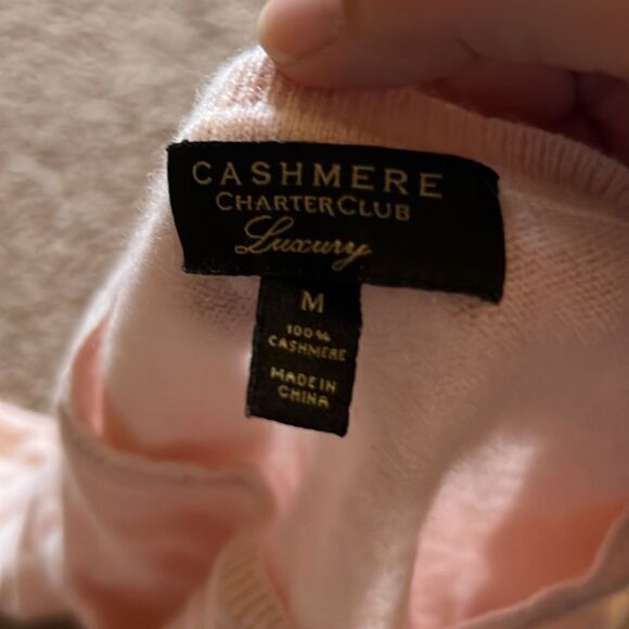 Cashmere charter club pink sweater M - Picture 6 of 6
